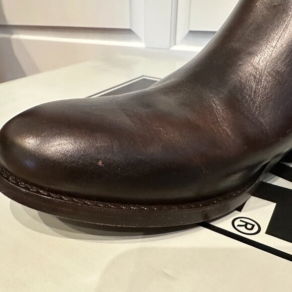 Frye Leather Boots - Melissa Logo Style in Dark Brown - Picture 9 of 11